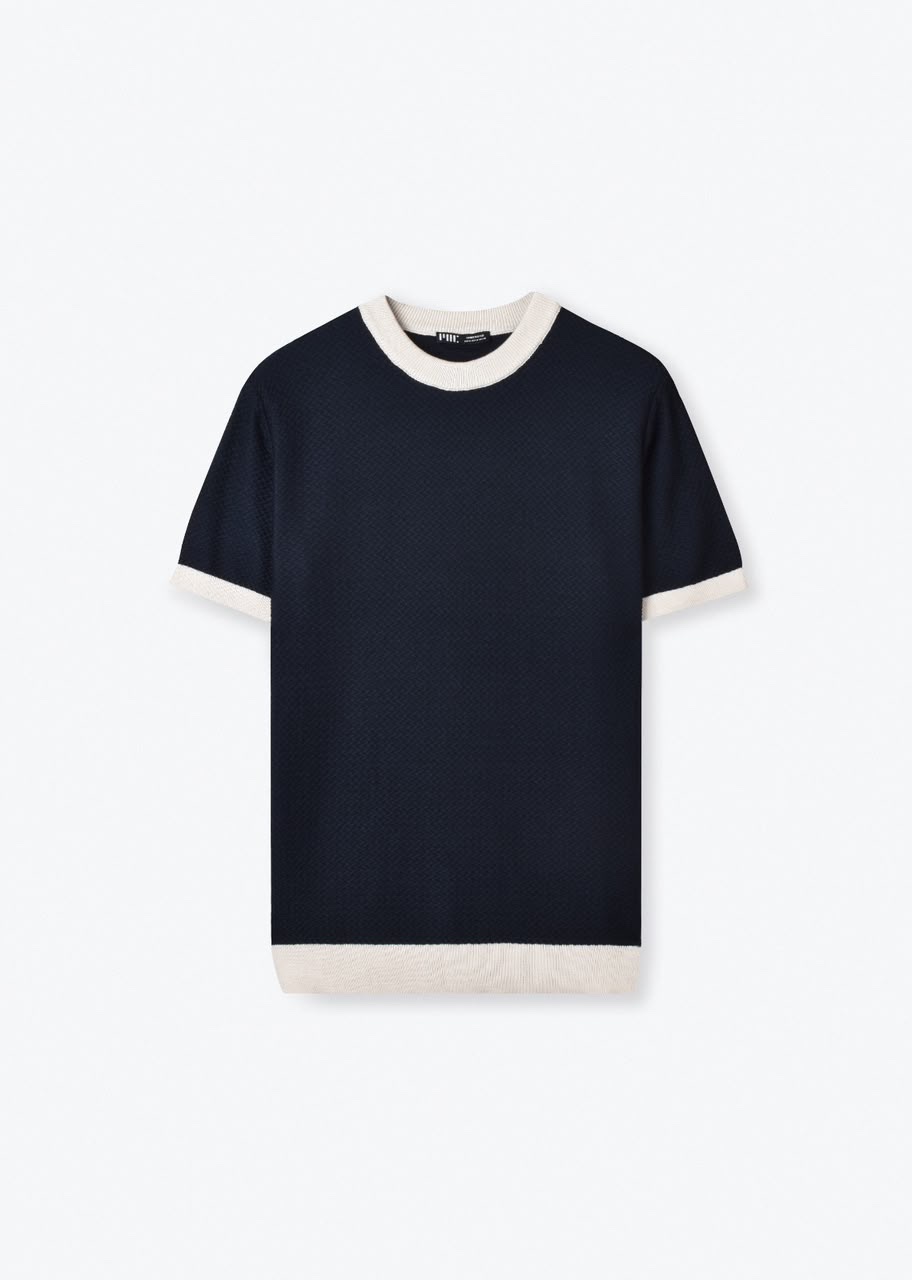 TEXTURED KNIT T-SHIRT
