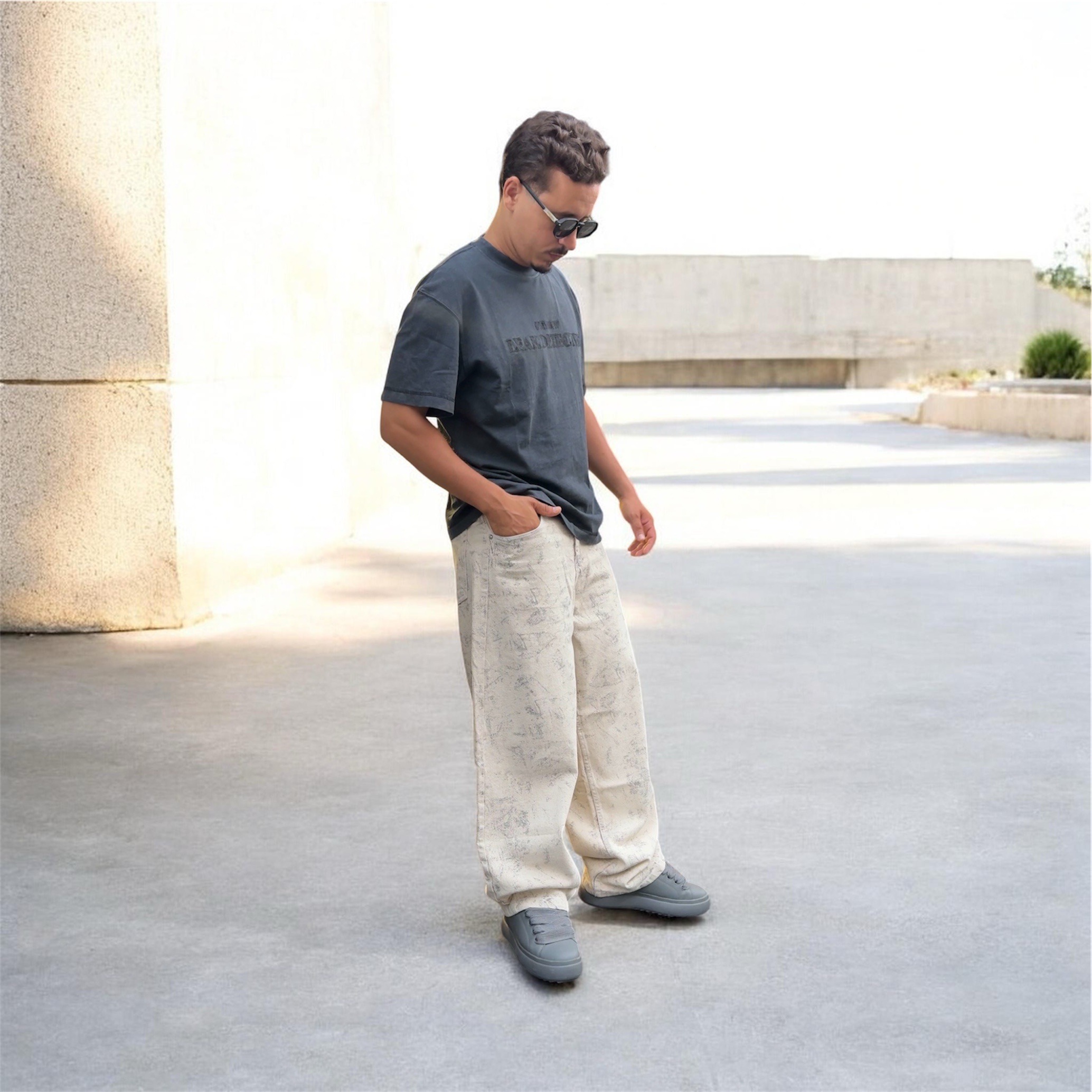 Super Baggy – Écru Délavé – Image 2
